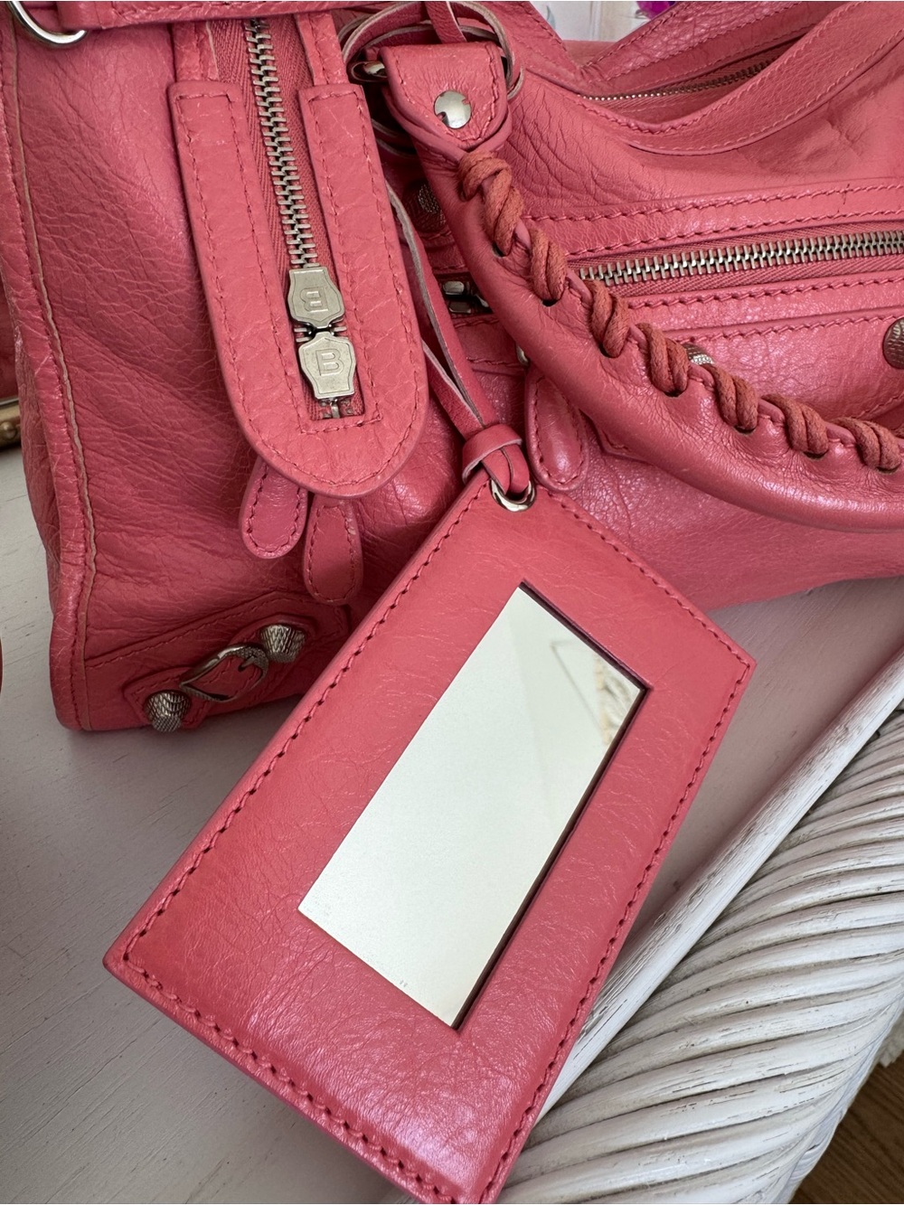 Balenciag City Bag Pink Leather Bag | Rare Color | Authenticated, Shoulder Strap - Picture 12 of 13